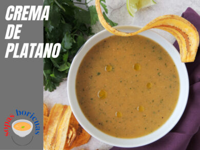 Receta CREMA DE PLATANO VERDE Puertorriqueña