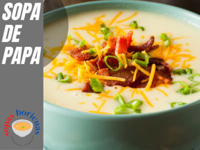 Receta SOPA DE PAPA Y QUESO Puertorriqueña