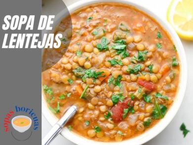 Receta SOPA DE LENTEJAS DE PUERTO RICO