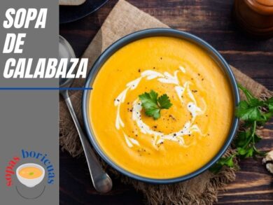 Receta SOPA O CREMA DE CALABAZA Puertorriqueña