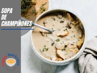 Receta SOPA DE CHAMPIÑONES PUERTORRIQUEÑA