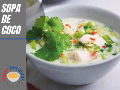 Receta SOPA DE COCO de Puerto Rico