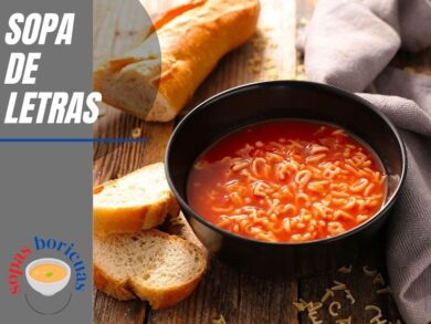 Receta SOPA DE LETRAS BORICUA