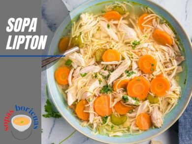 Receta SOPA LIPTON BORICUAS